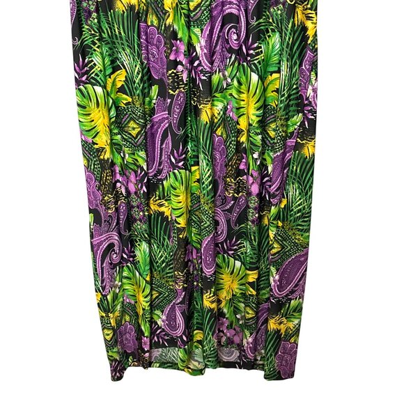 Catherines Womens Sleeveless V-Neck Maxi Dress  3X 26/28W Beaded Tropical Floral - Picture 7 of 9